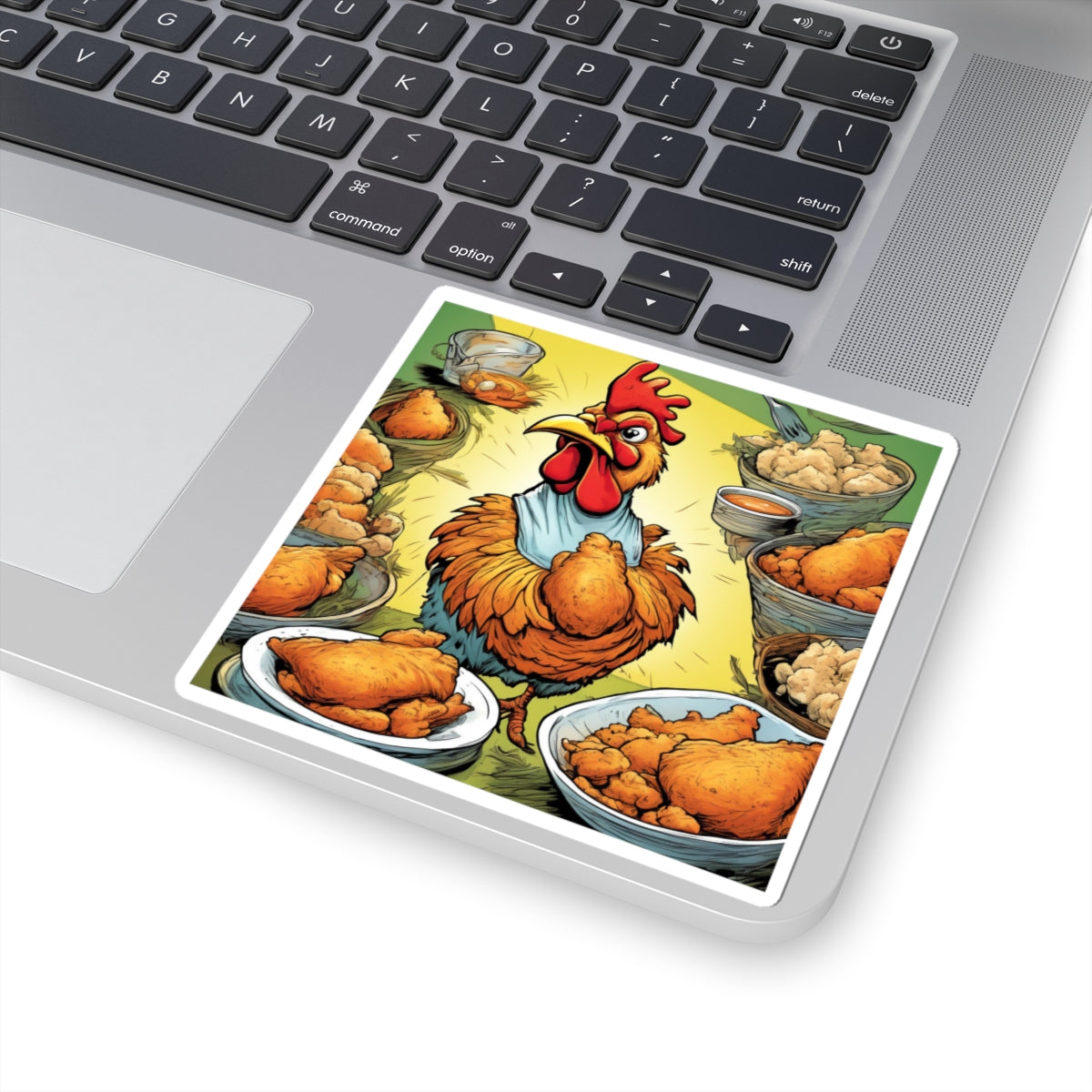 Funny Chicken Fried Food Comfort Food Art Sticker