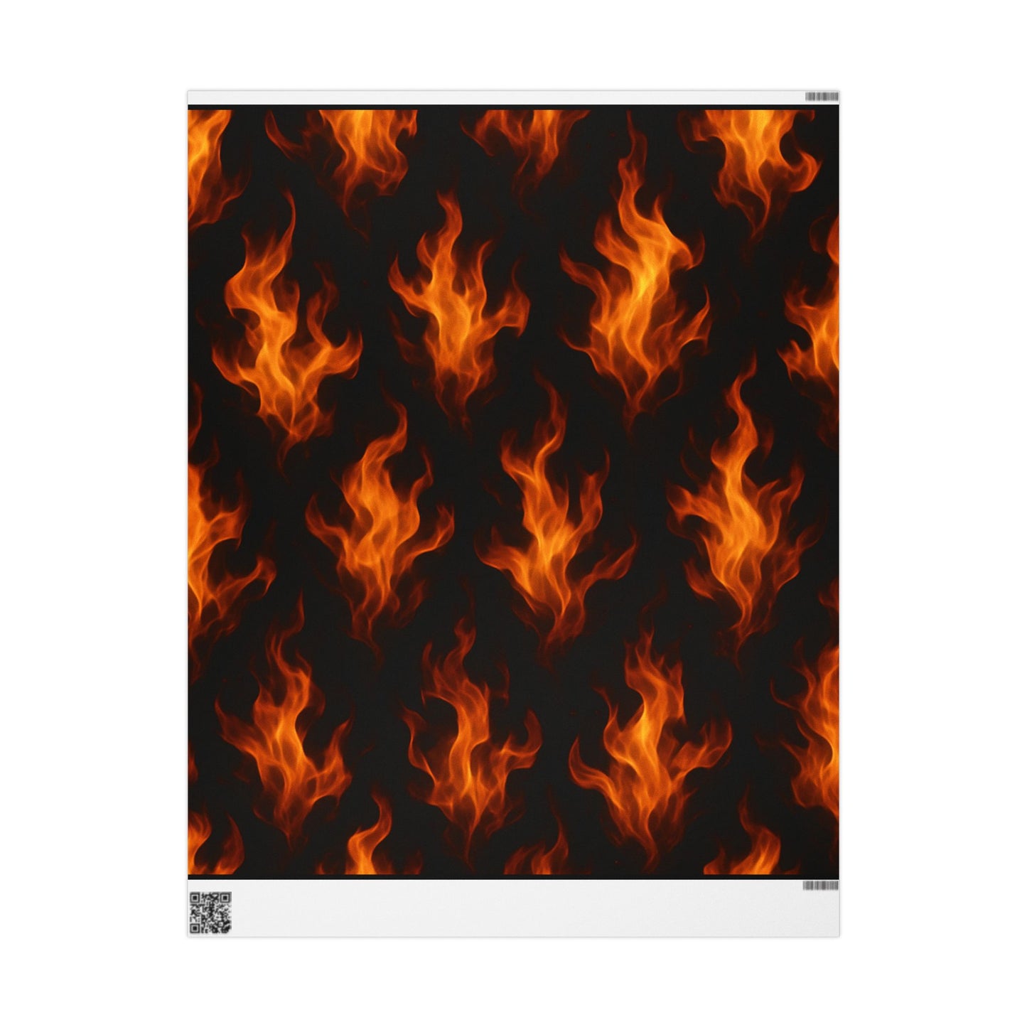 Bold Flame Wrapping Paper - Fire Themed Gift Wrap for Men, Halloween, Birthday, Parties, Unique Present Decoration