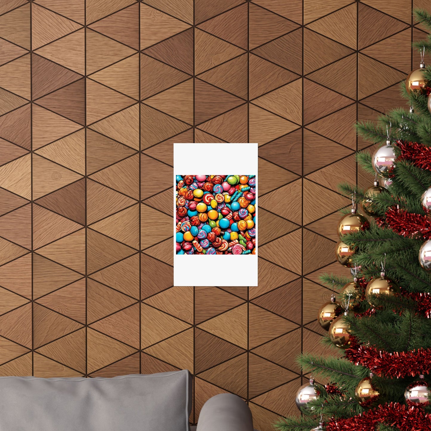 Colorful Candy Pattern Sweets Gift Art Poster