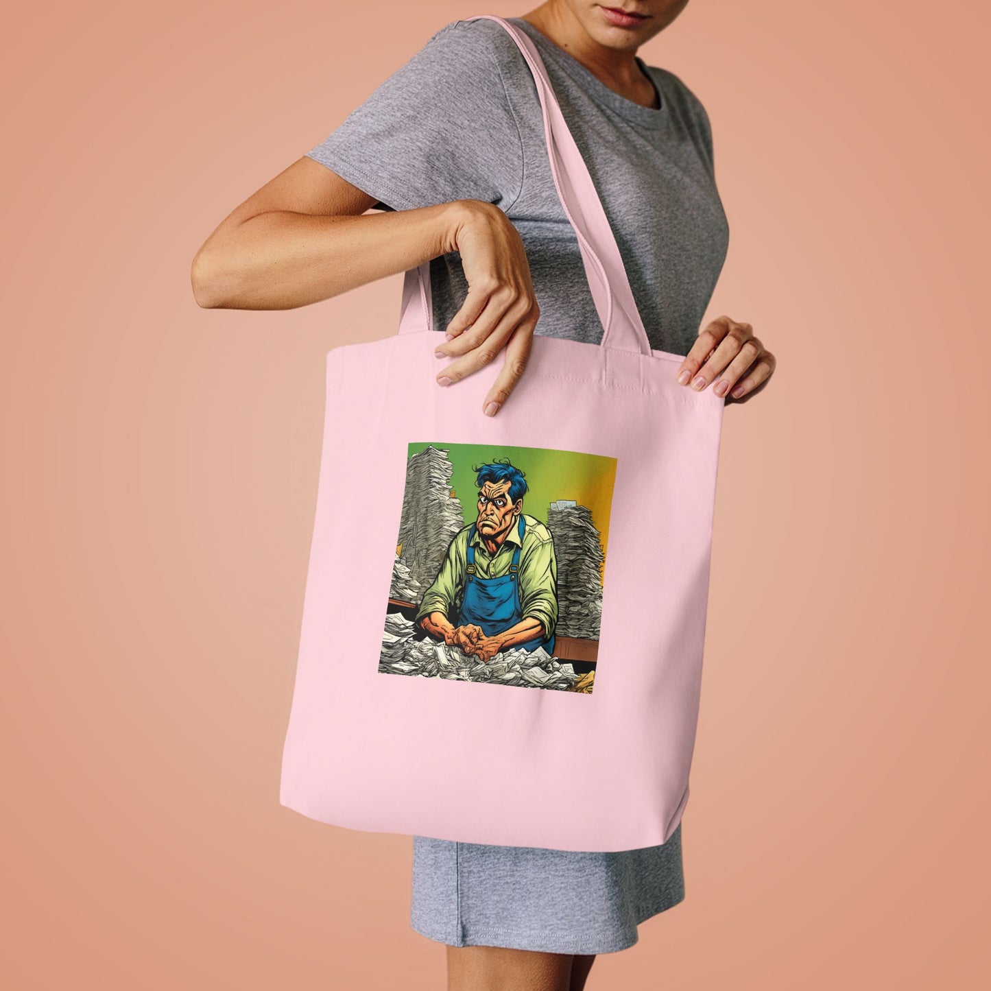 Paperwork Chaos Desk Worker Funny Office Art Tote Bag