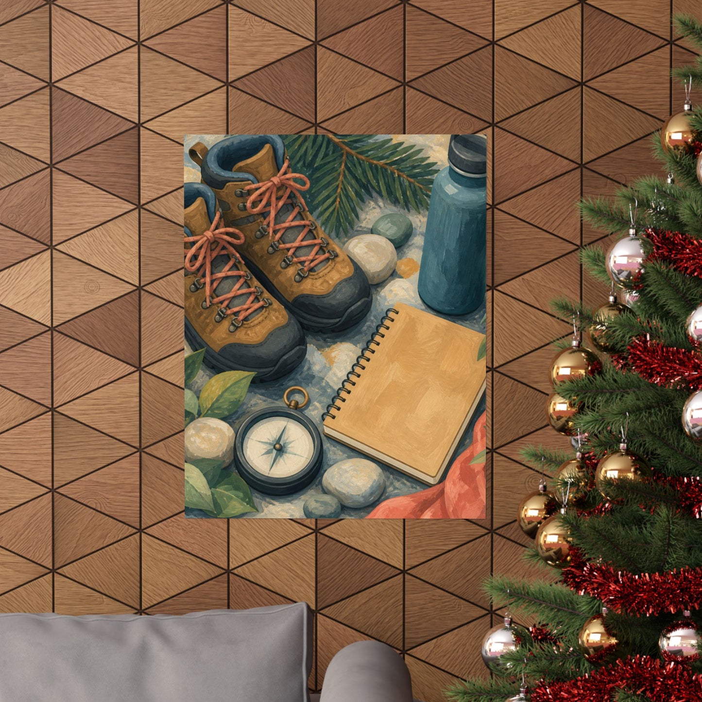 Quiet Hiking Trail Gear Art Poster