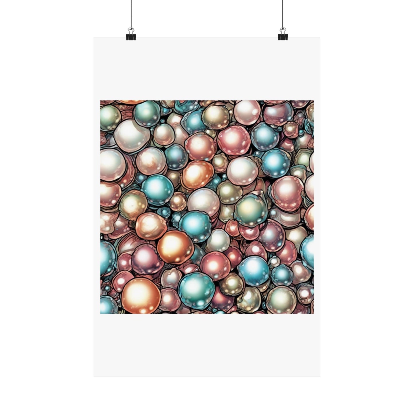 Rainbow Pearl Marble Abstract Gift Art Poster