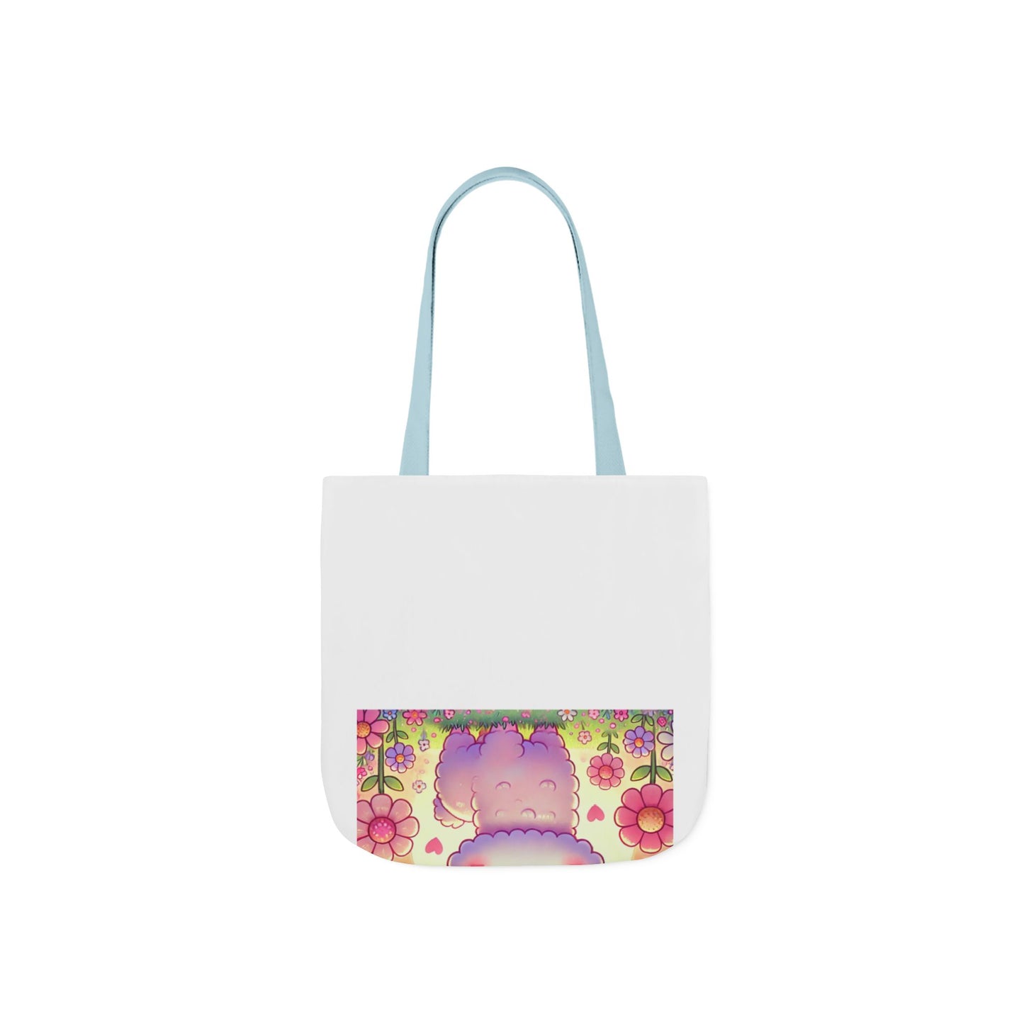 Pastel Floral Alpaca Garden Kawaii Canvas Tote Bag