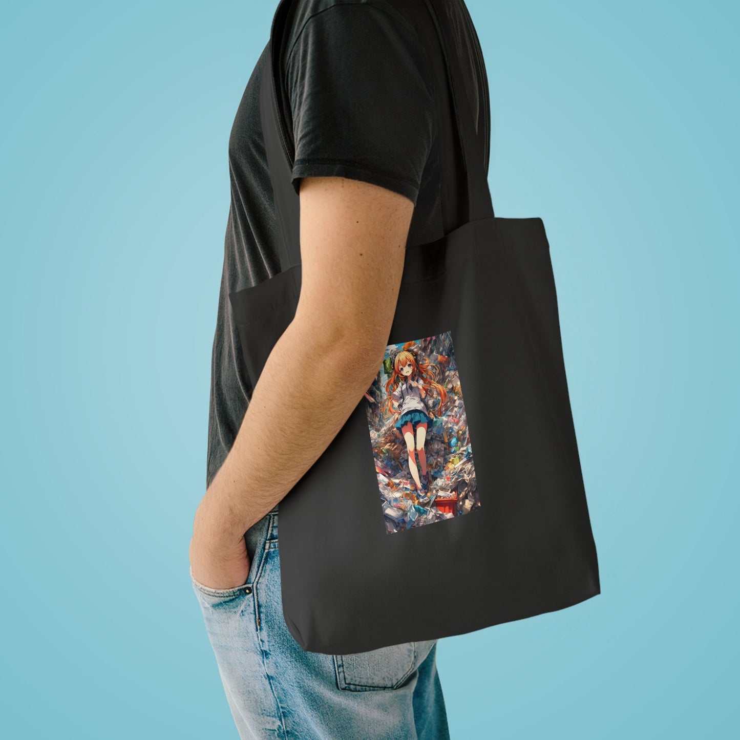 Recycling Rescue Anime Heroine Eco Street Art Tote Bag