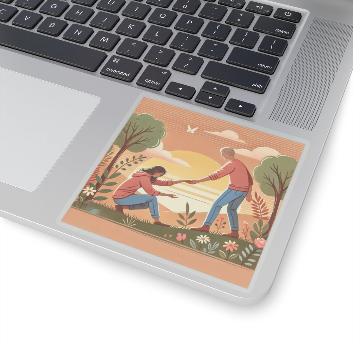 Helping Hands Sunset Garden Sticker