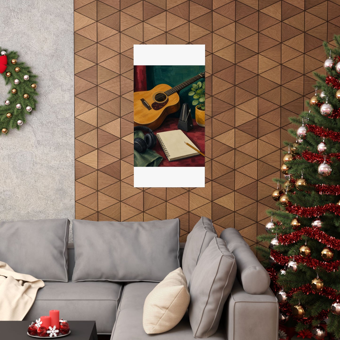 Cozy Acoustic Music Practice Art Poster