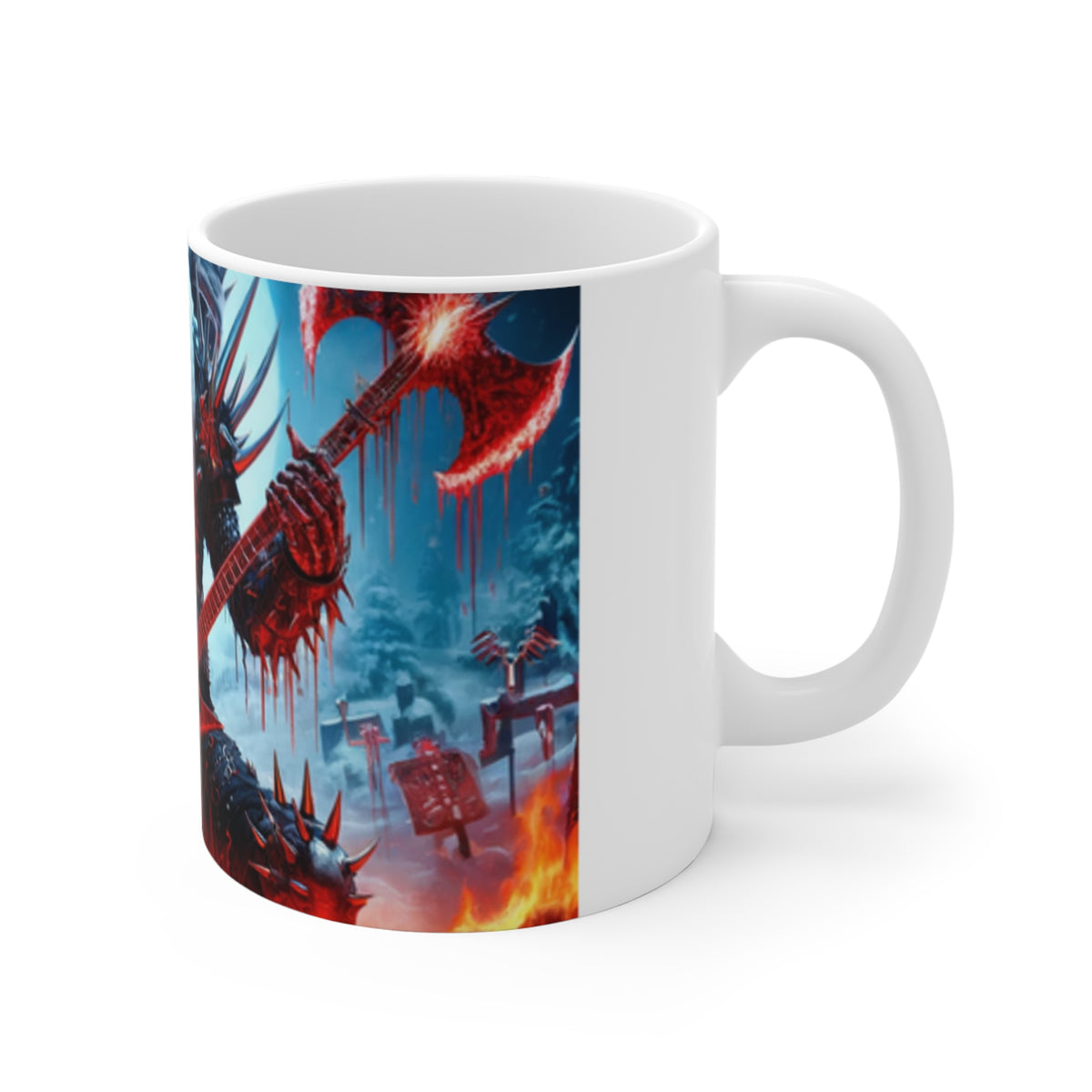 Heavy Metal Santa Holiday Concert Rock Coffee Mug
