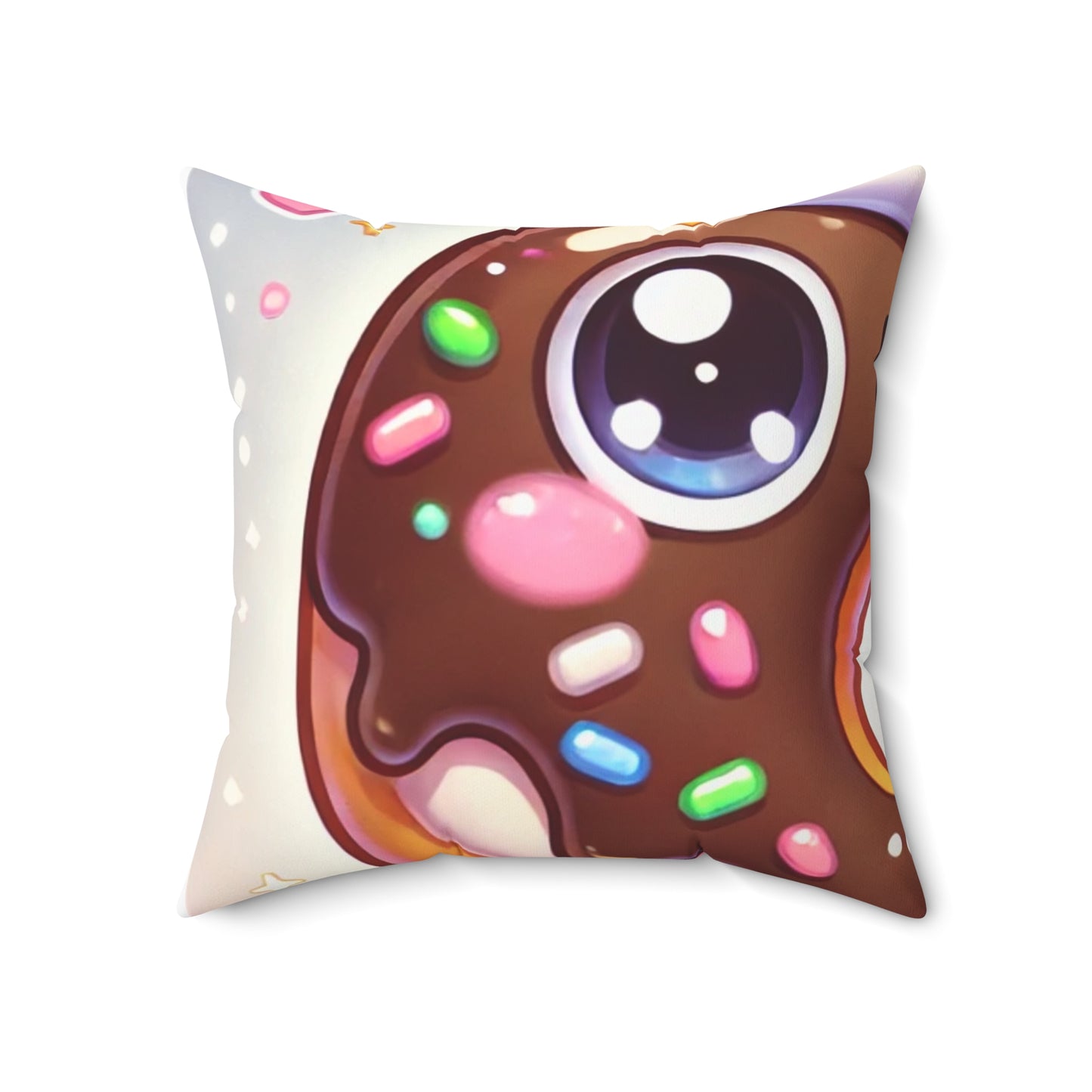 Kawaii Chocolate Donut Cute Dessert Decorative Pillow