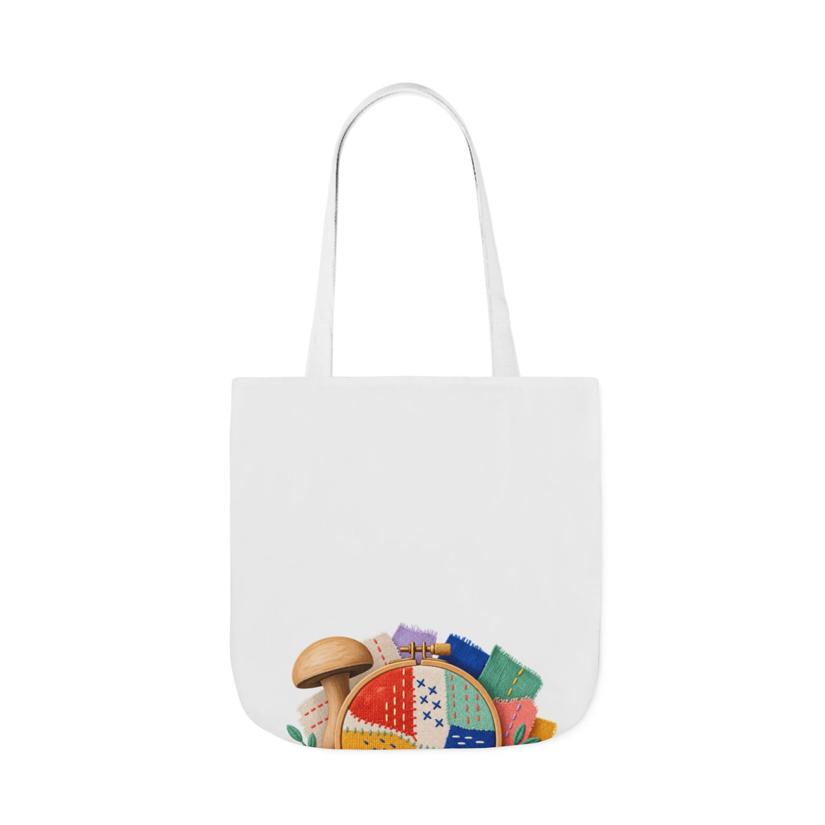 Colorful Visible Mending Workshop Tote Bag
