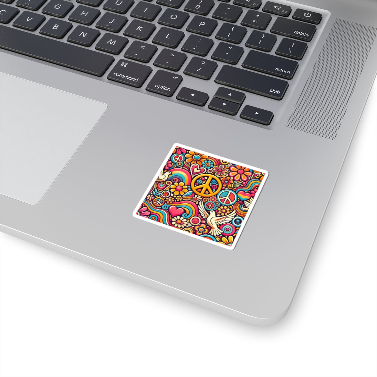 Colorful Peace Floral Pattern Sticker