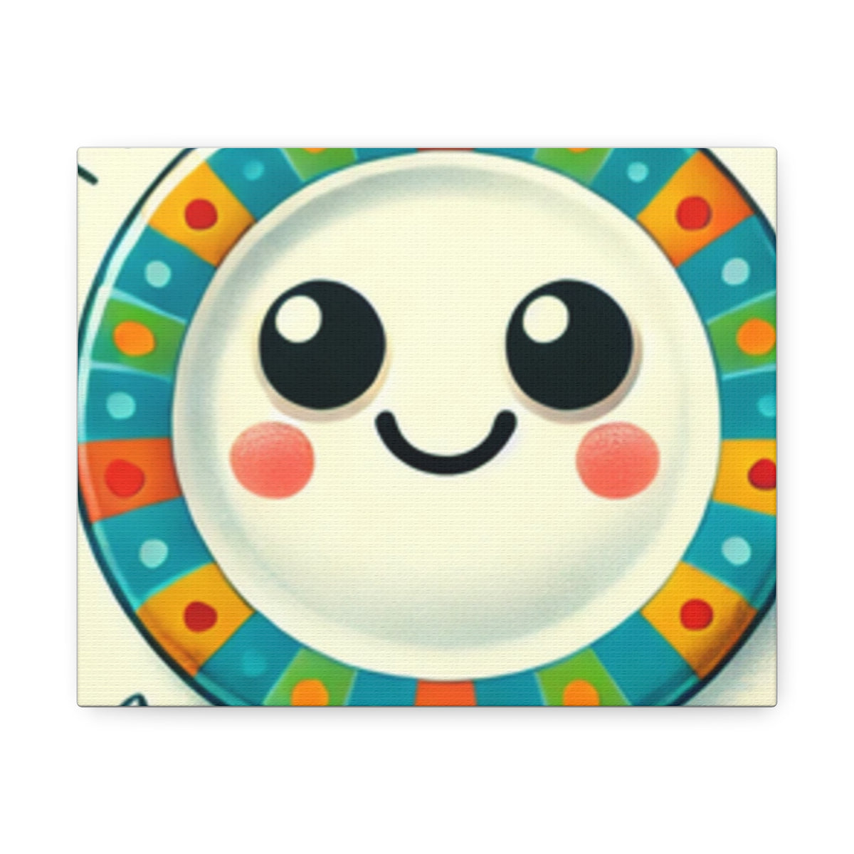 Happy Little Kitchen Club Kawaii Food Canvas Kitchen Wall Art Decor Gift