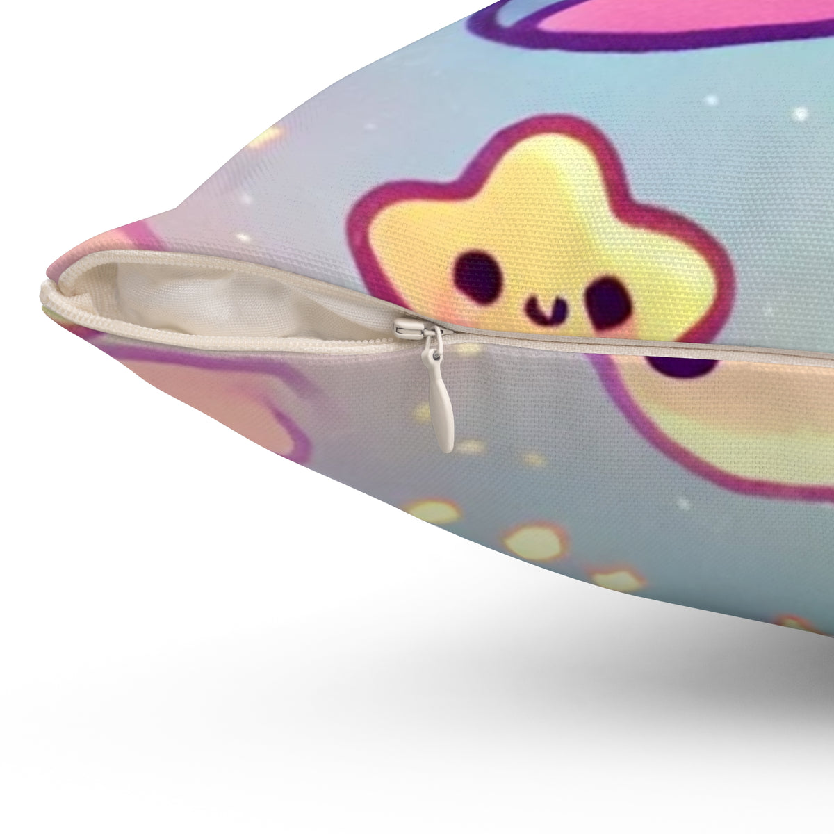 Kawaii Moon Wand Pastel Fantasy Decorative Pillow