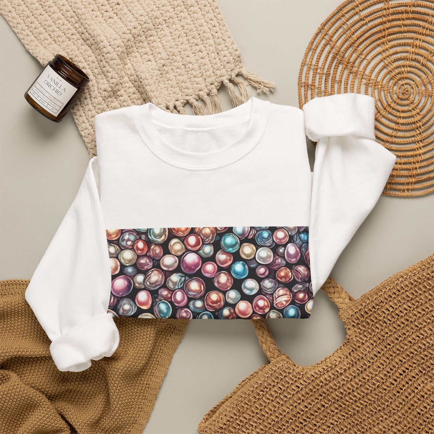 Pearl Bubble Pattern Abstract Gift Art Sweatshirt