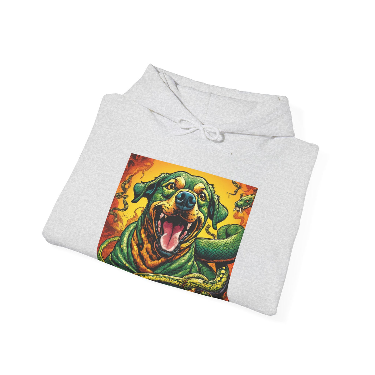 Surreal Serpent Hound Dark Fantasy Creature Art Hoodie