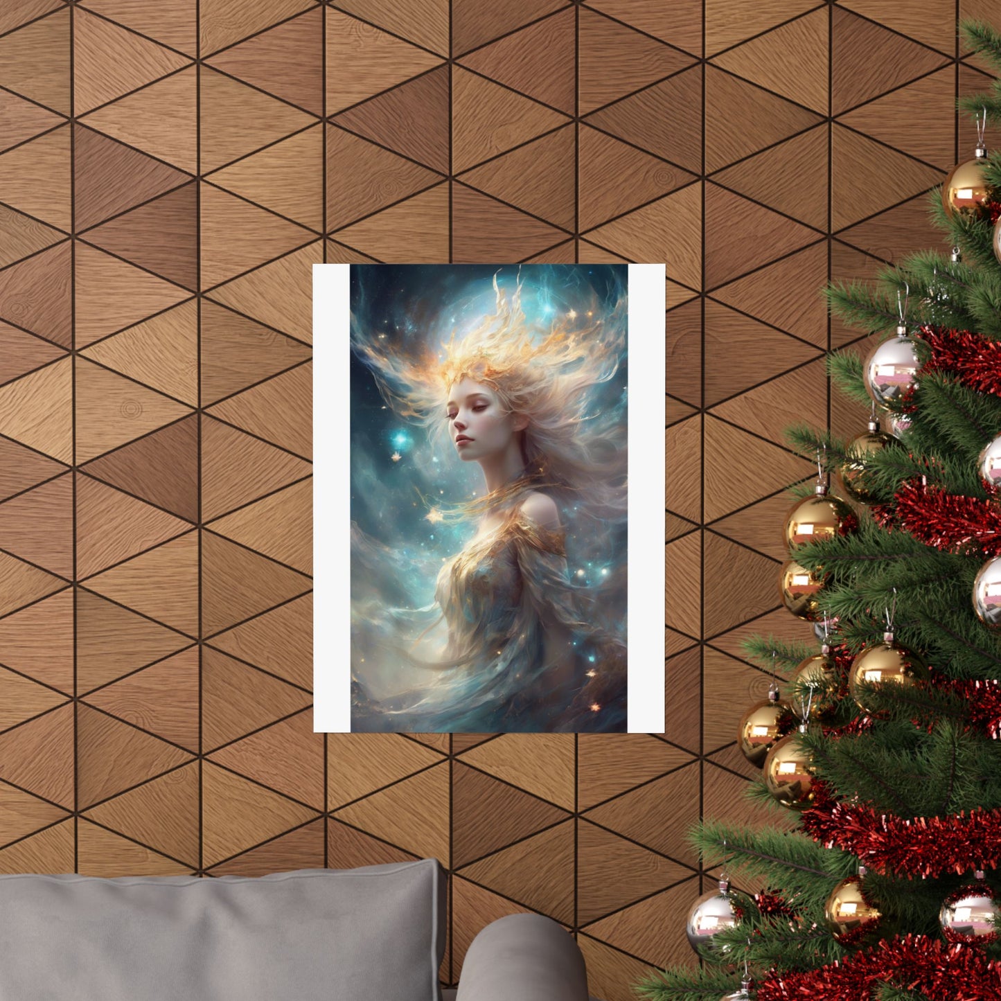 Solar Celestial Spirit Fantasy Portrait Poster