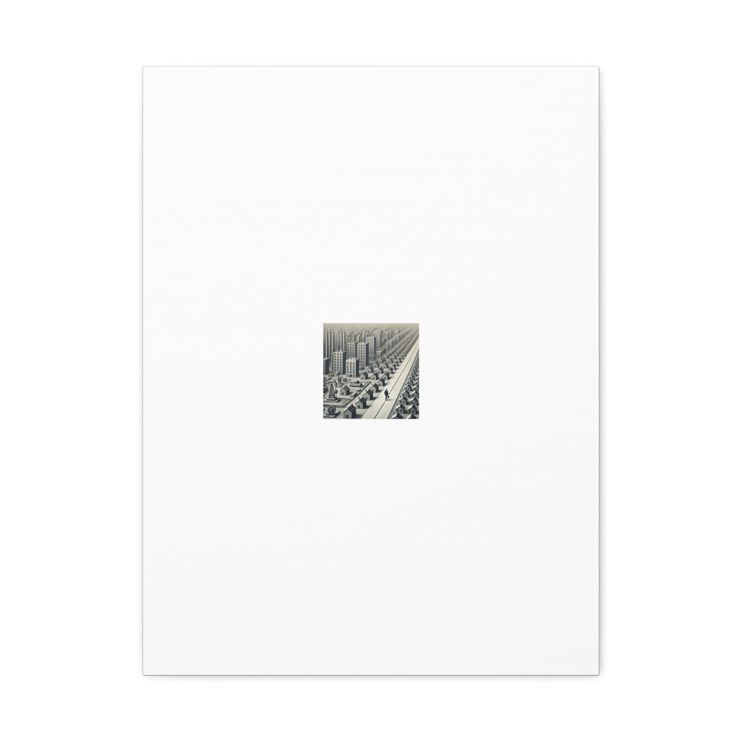 Monochrome Urban Factory Cityscape Canvas Industrial Wall Art Gift