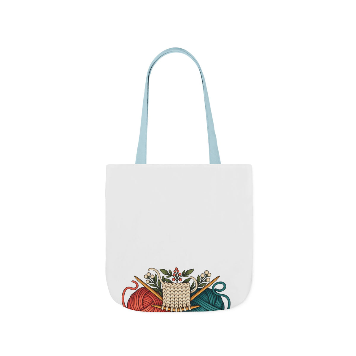 Retro Yarn and Knitting Botanical Art Tote Bag