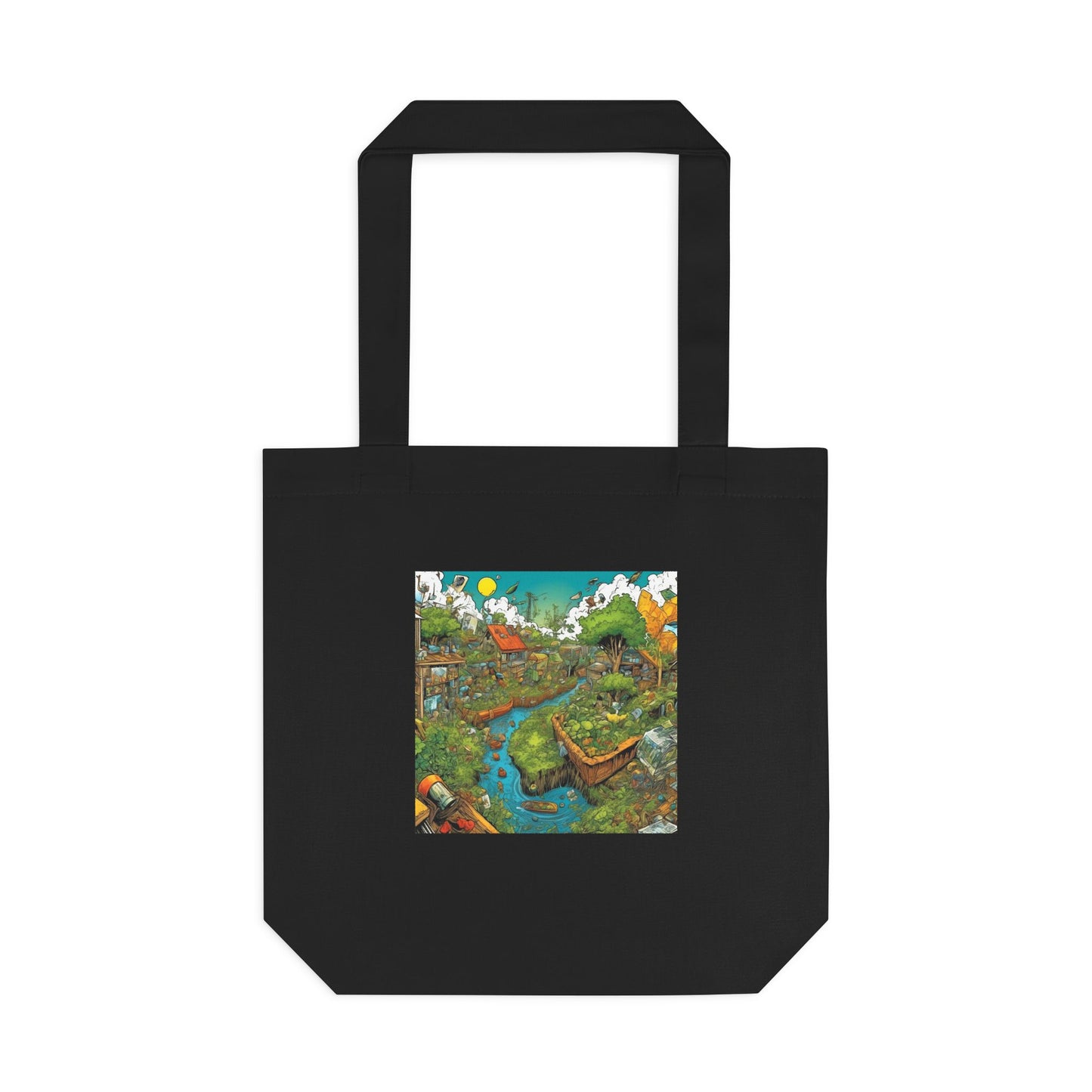 Whimsical Garden Stream Nature Gift Art Tote Bag