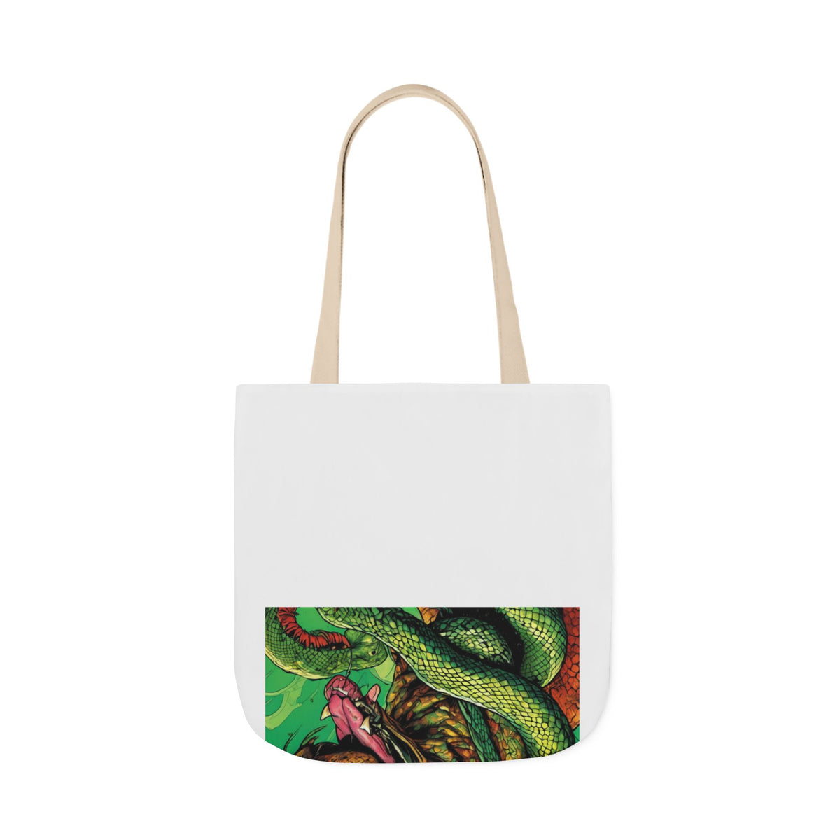 Serpent Guardian Dog Bold Fantasy Creature Tote Bag