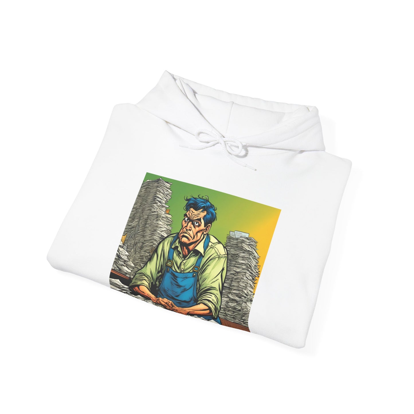 Paperwork Chaos Desk Worker Funny Office Art Hoodie