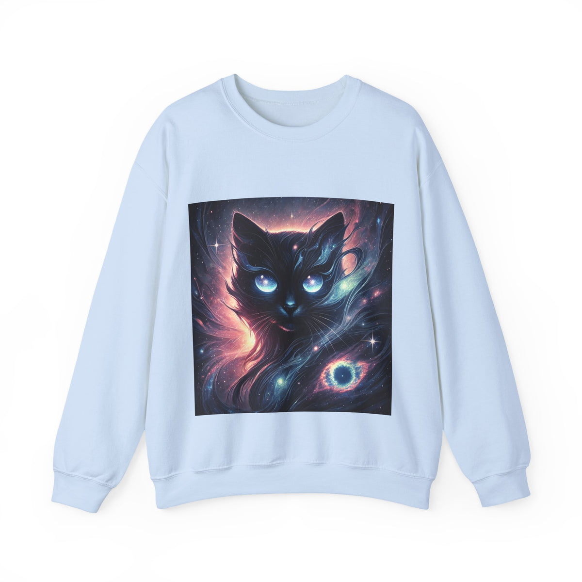 Cosmic Black Cat Galaxy Celestial Sweatshirt