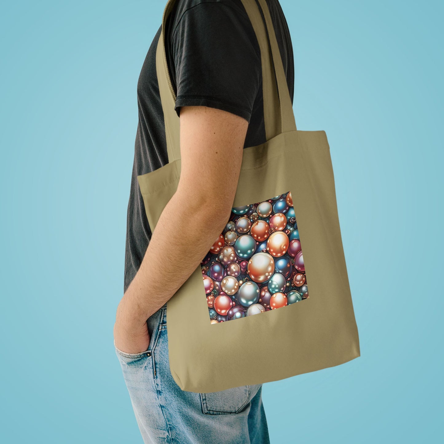 Glossy Orb Marble Abstract Gift Art Tote Bag