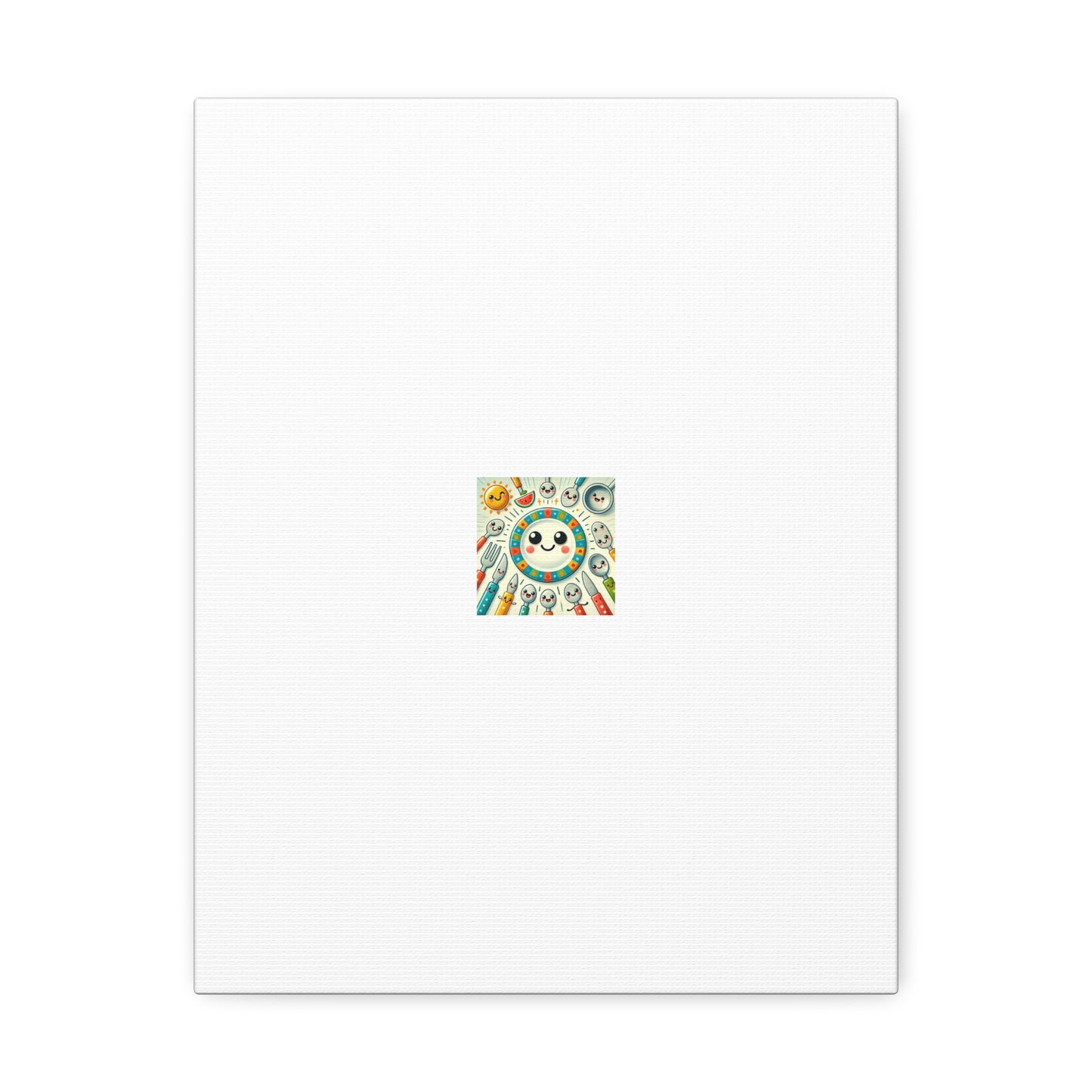 Happy Little Kitchen Club Kawaii Food Canvas Kitchen Wall Art Decor Gift