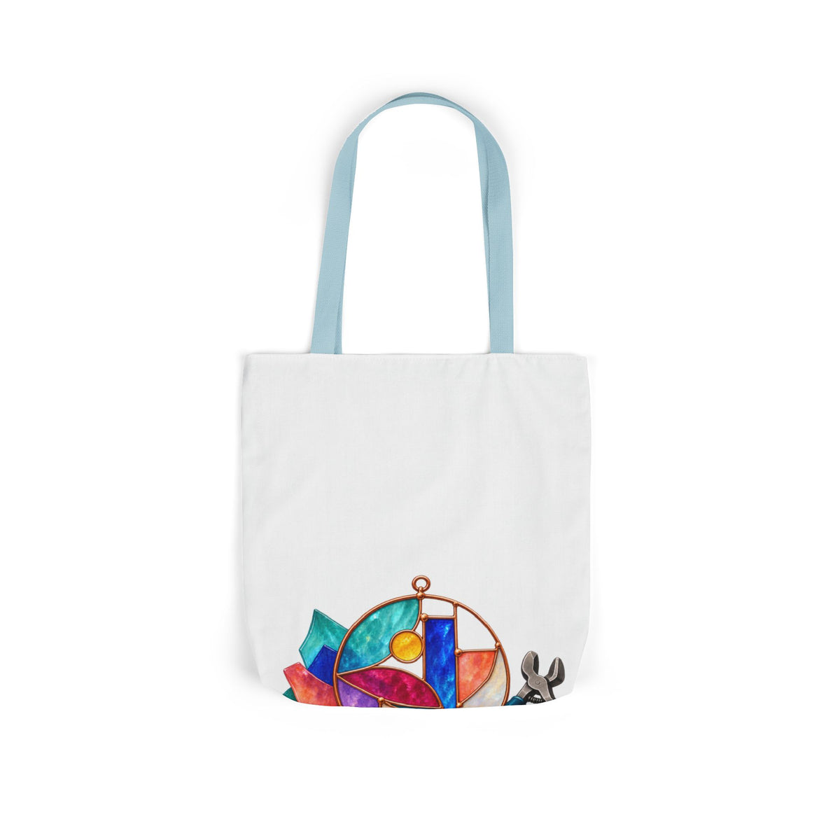 Abstract Stained Glass Suncatcher Workshop Tote Bag