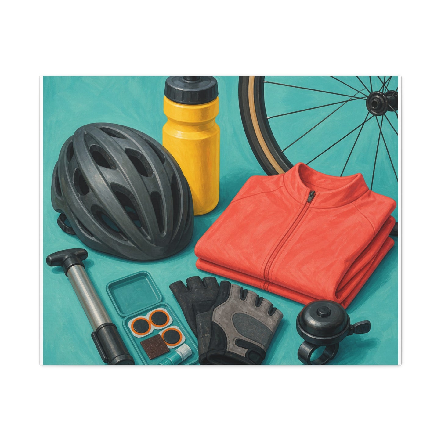 Colorful Cycling Gear Hobby Canvas Art