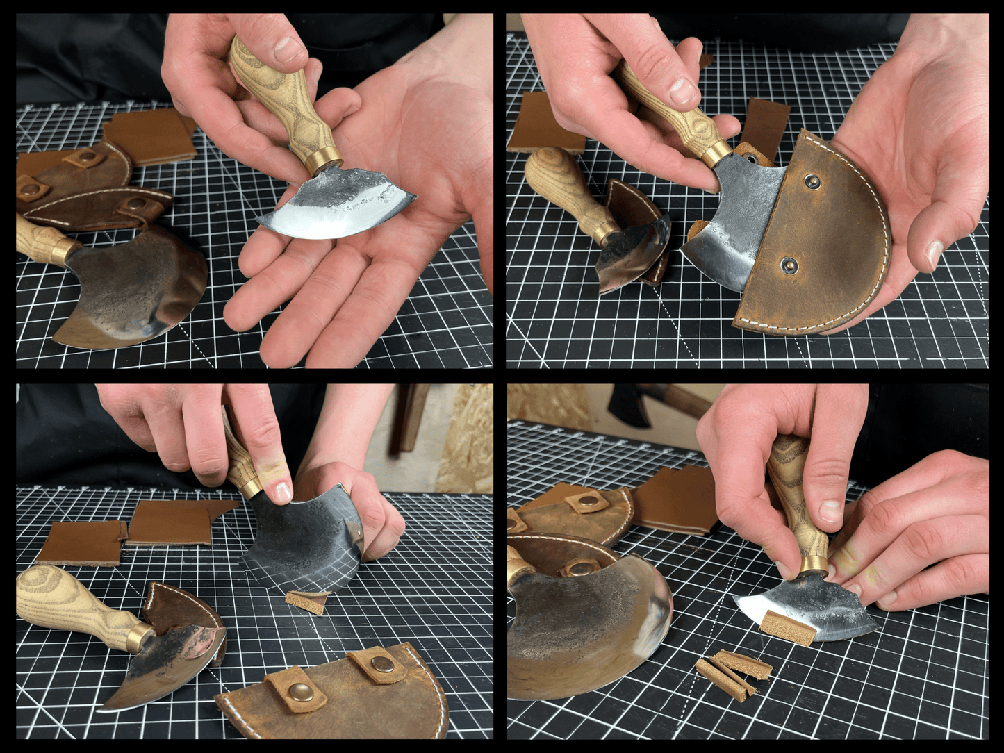 2-Piece Rounded Leather Knife Set