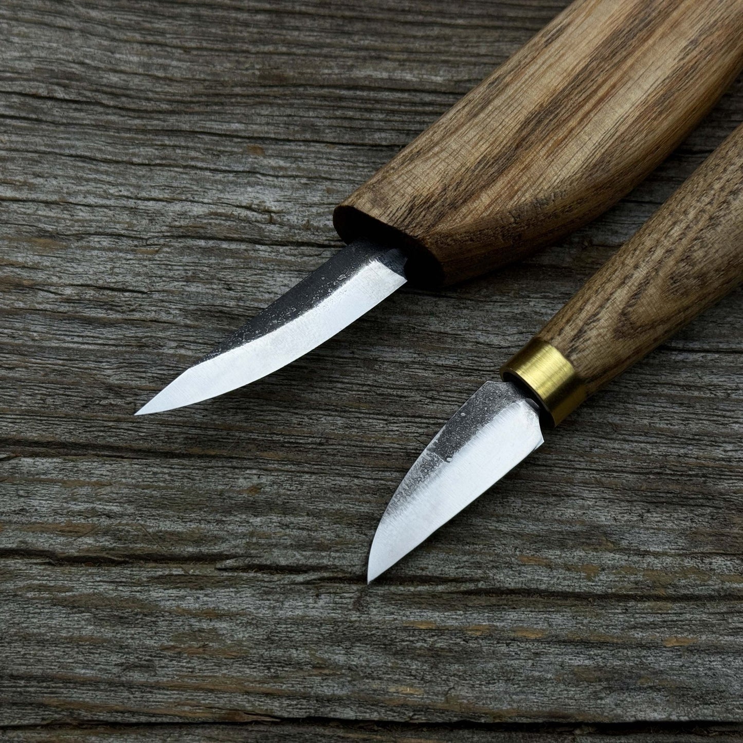 2-Piece Wood Carving Knife Set with Leather Strop and Case