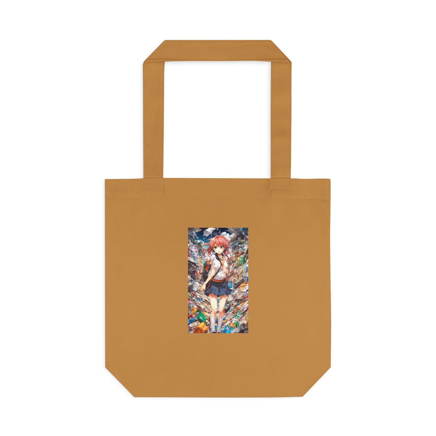 Recycling Day Anime Schoolgirl Eco Street Art Tote Bag