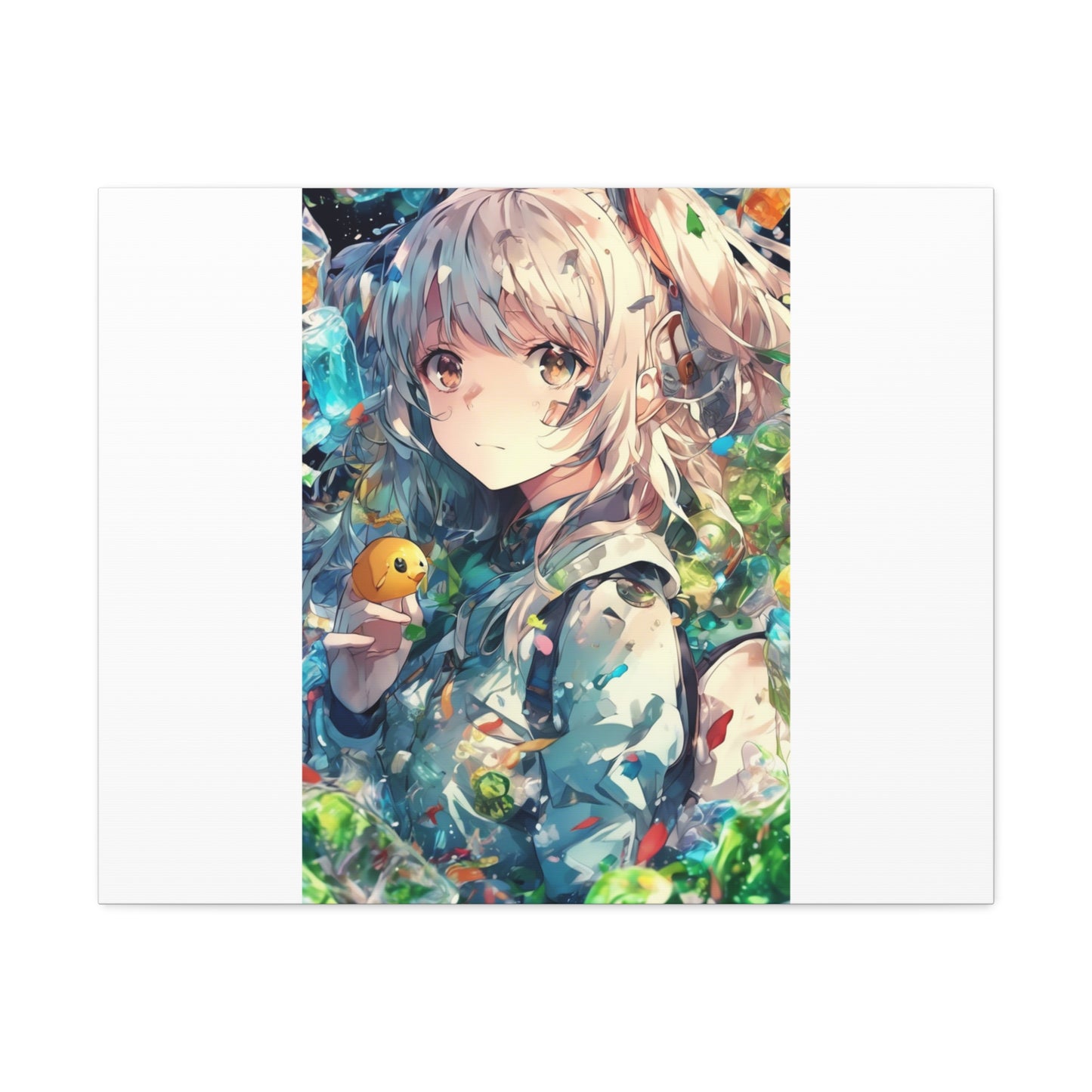 Crystal Bottle Anime Portrait Bright Room Canvas