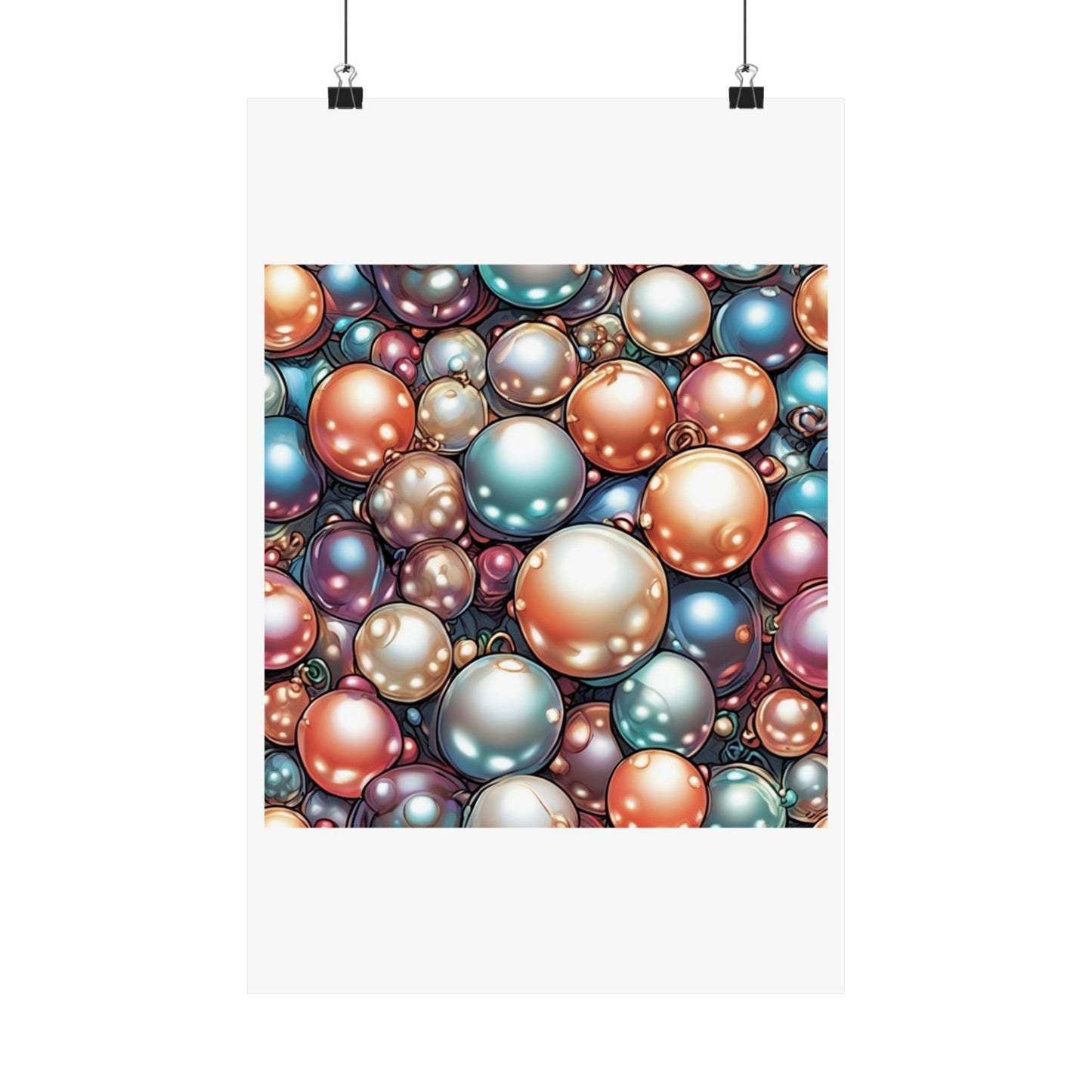 Glossy Orb Marble Abstract Gift Art Poster