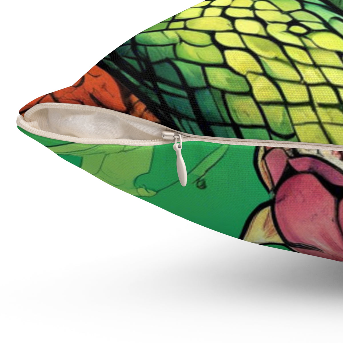 Serpent Guardian Dog Bold Fantasy Decorative Pillow