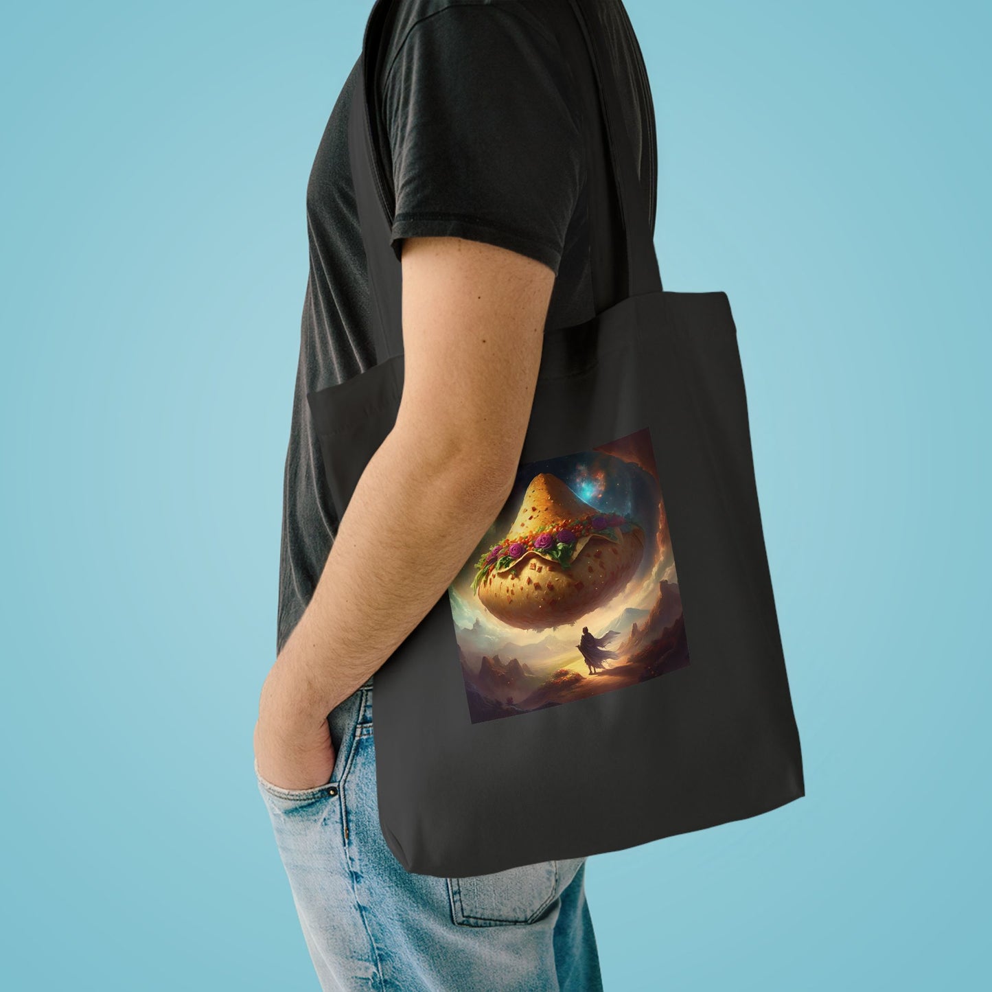Cosmic Taco Planetoid Surreal Food Fantasy Art Tote Bag