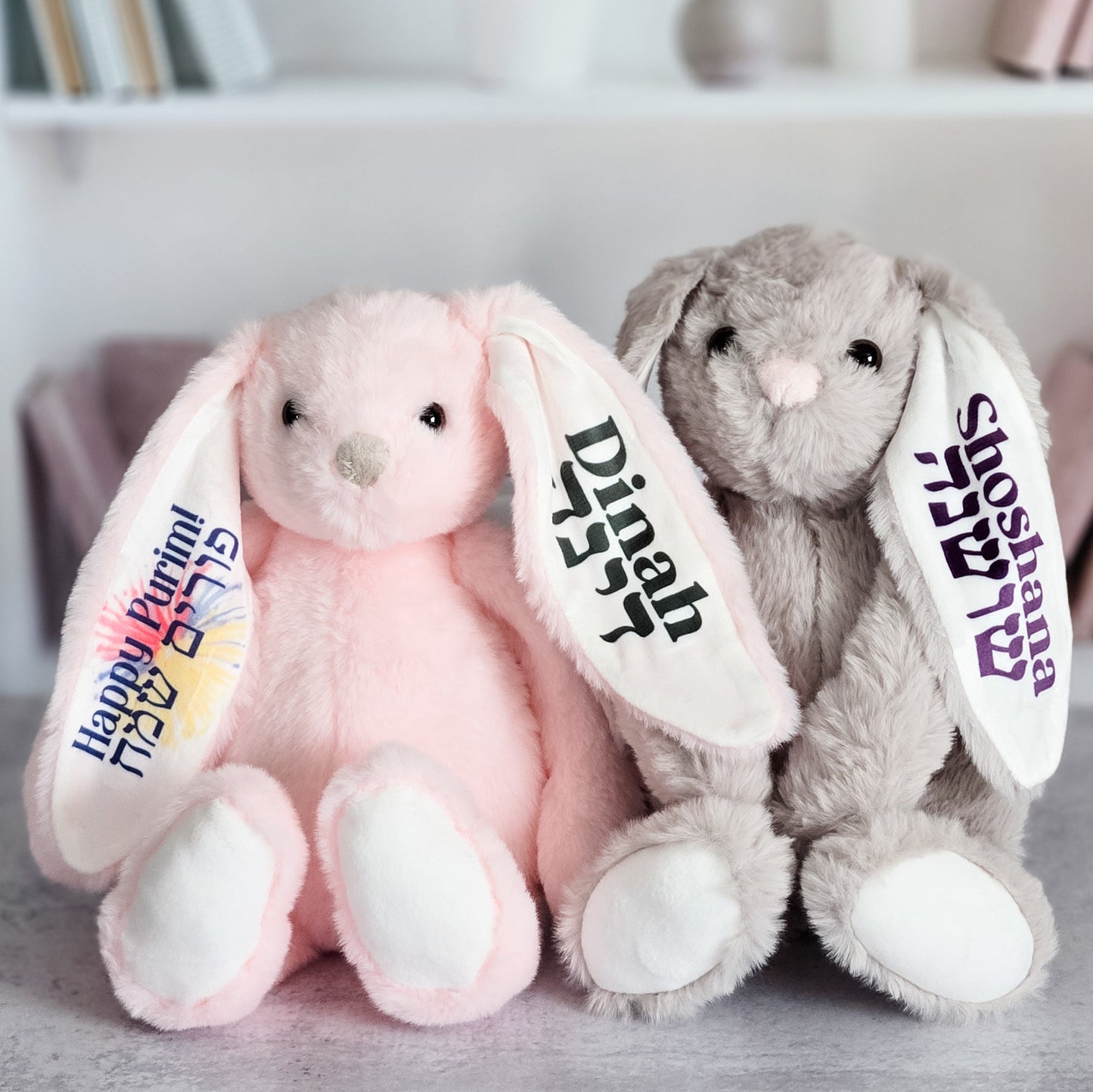 Plush Custom Bunny for Kids' Purim Basket