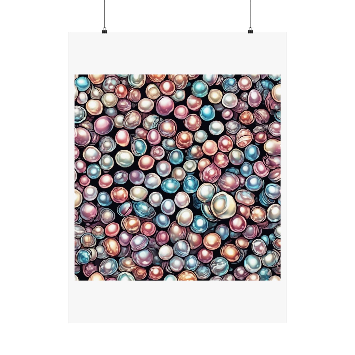 Pearl Bubble Pattern Abstract Gift Art Poster