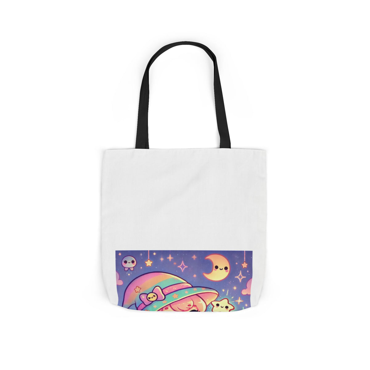 Kawaii Moon Wand Pastel Fantasy Art Canvas Tote Bag