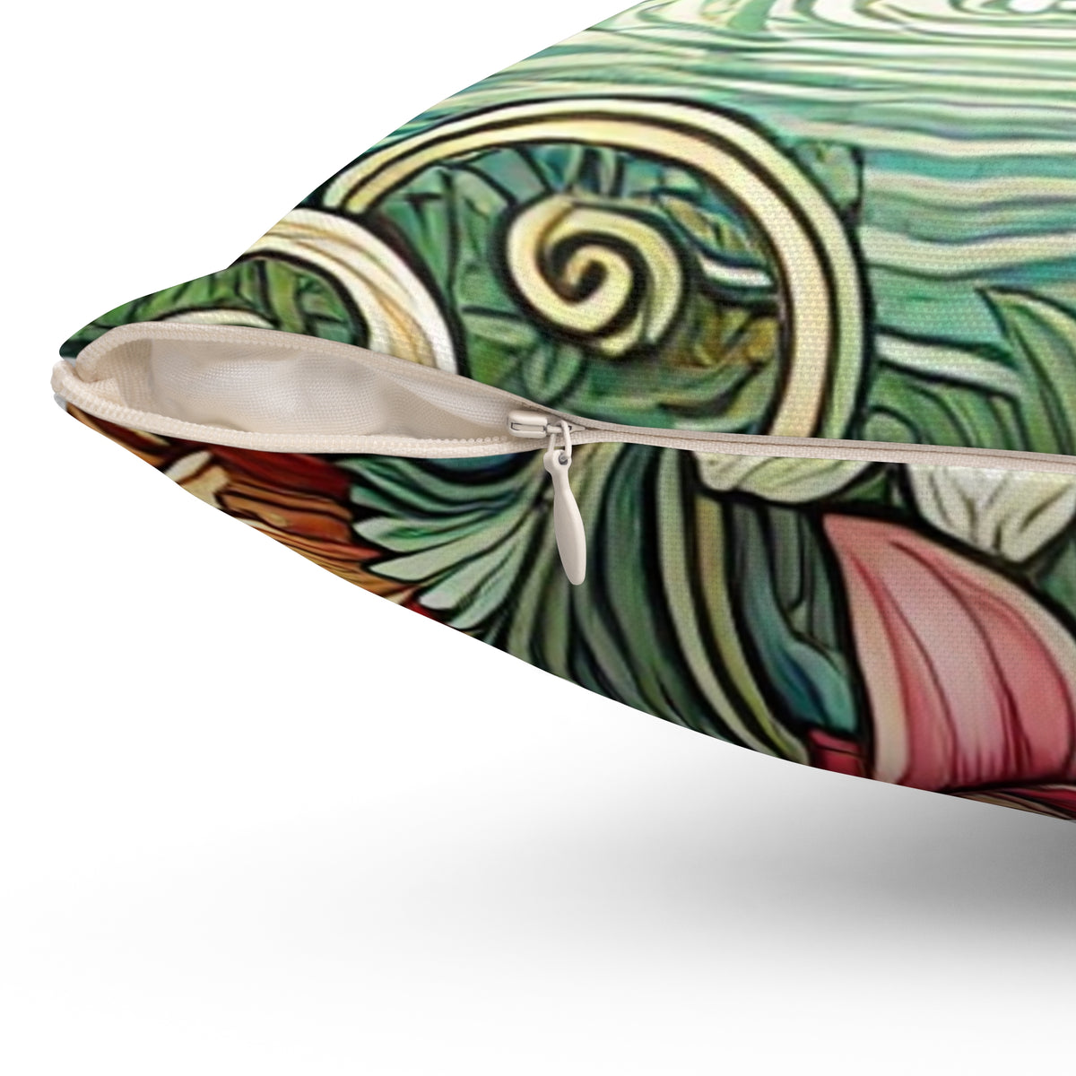 Botanical Gazebo Garden Art Nouveau Decorative Pillow