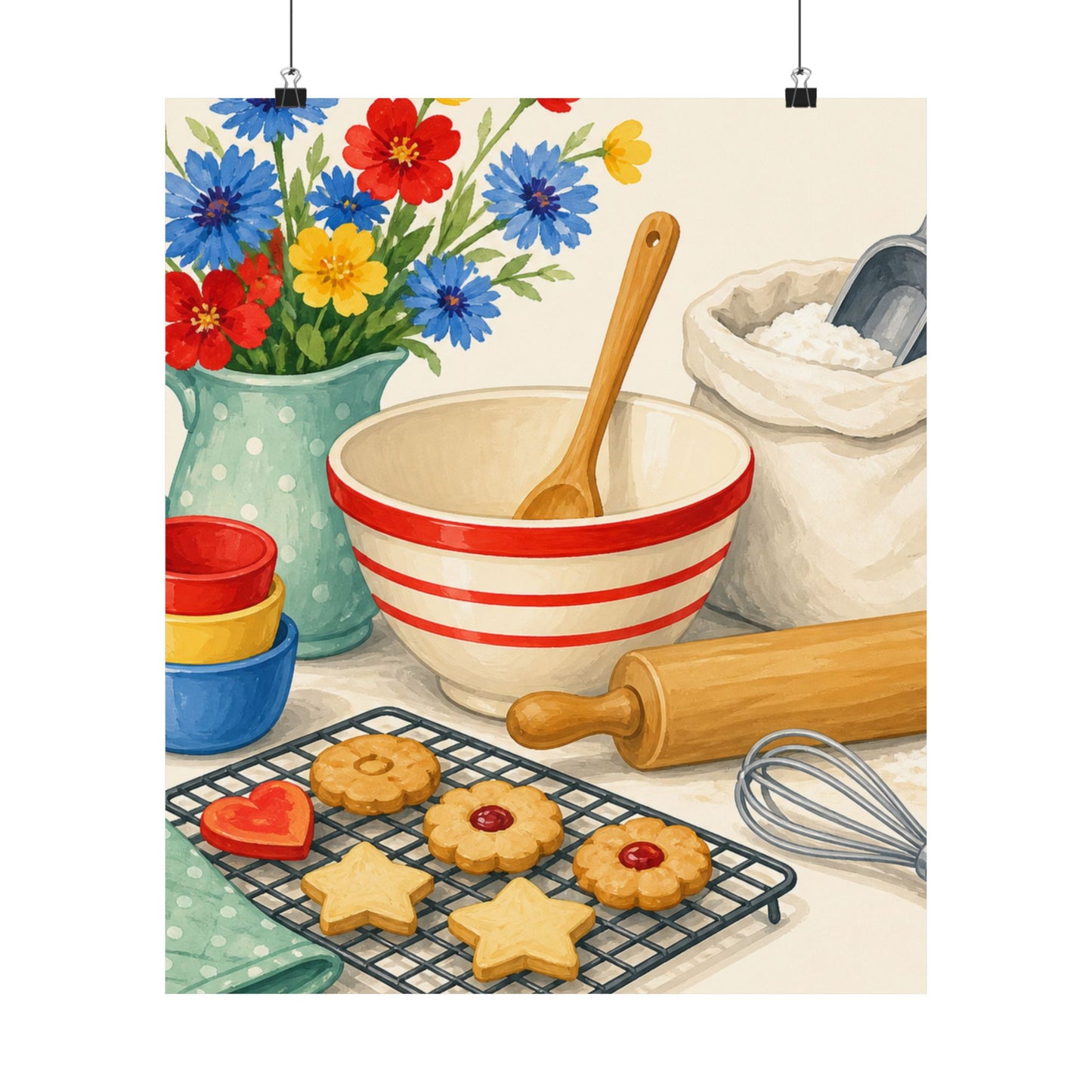 Cheerful Home Baking Hobby Poster