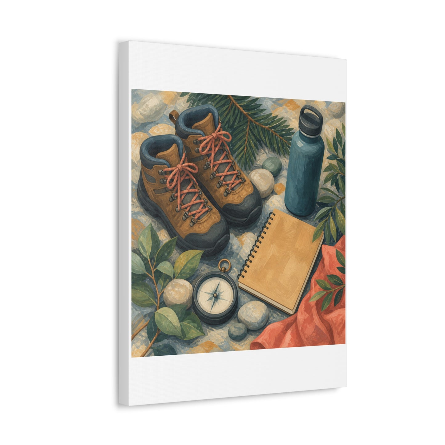 Quiet Hiking Trail Gear Art Canvas Art