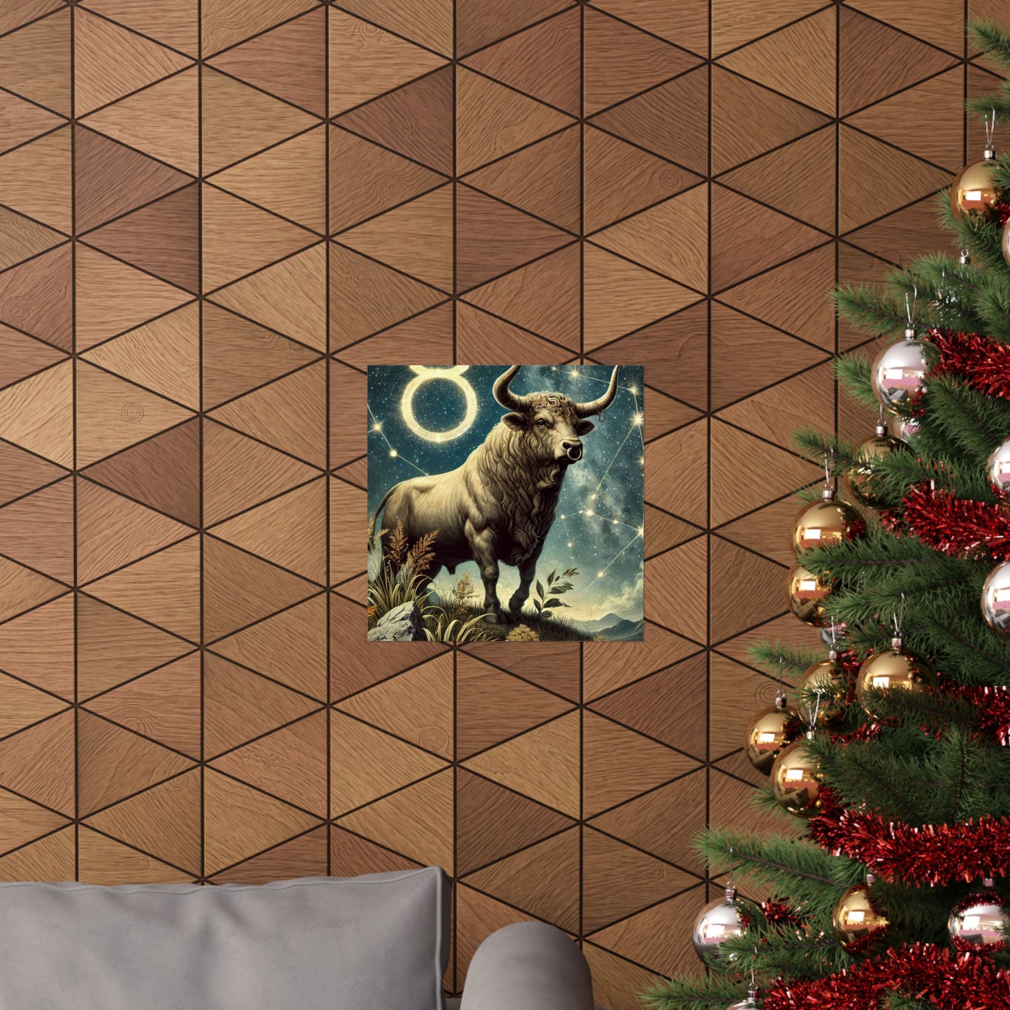 Taurus Bull Constellation Celestial Wall Art Poster