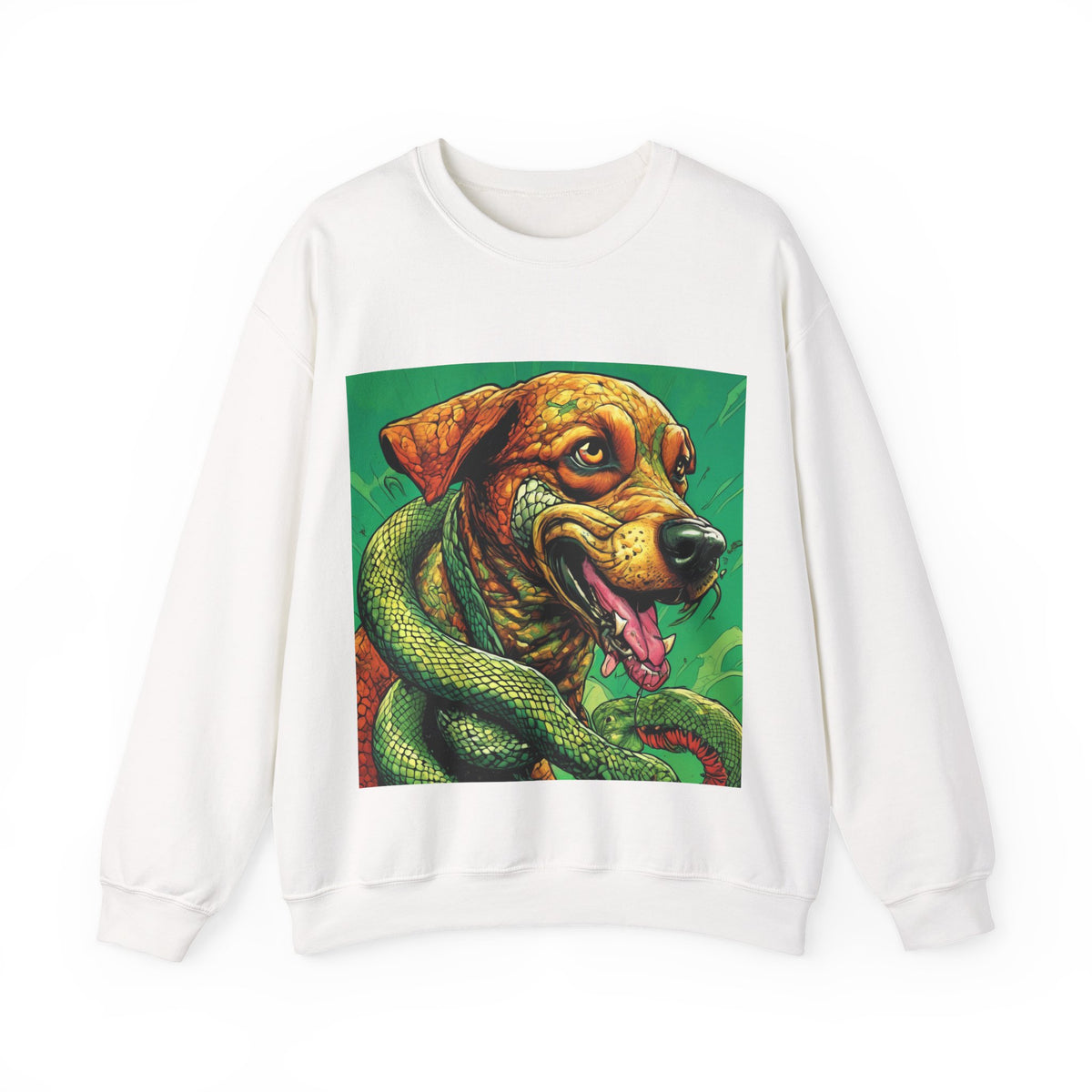 Serpent Guardian Dog Bold Fantasy Art Sweatshirt
