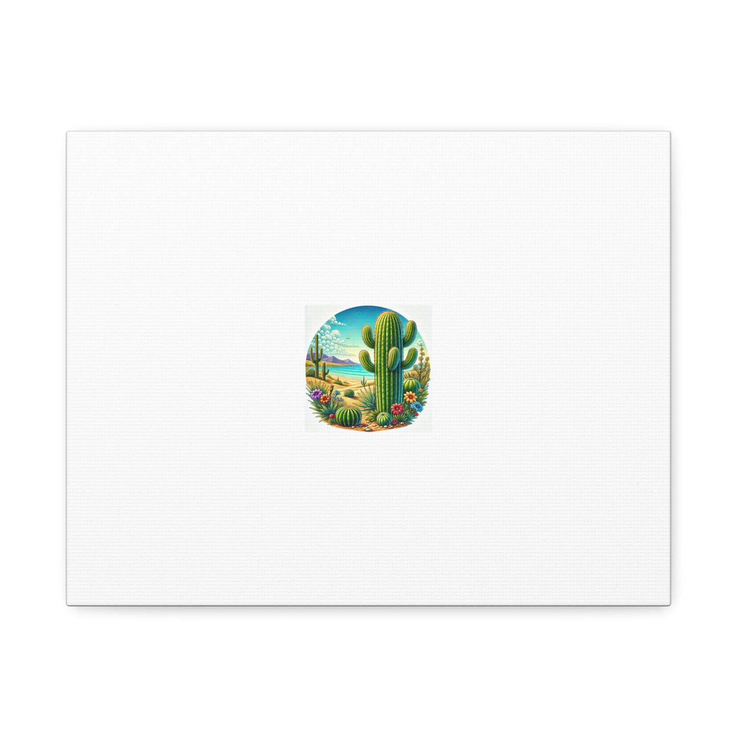 Desert Cactus Bloom Garden Canvas Botanical Desert Wall Art Gift
