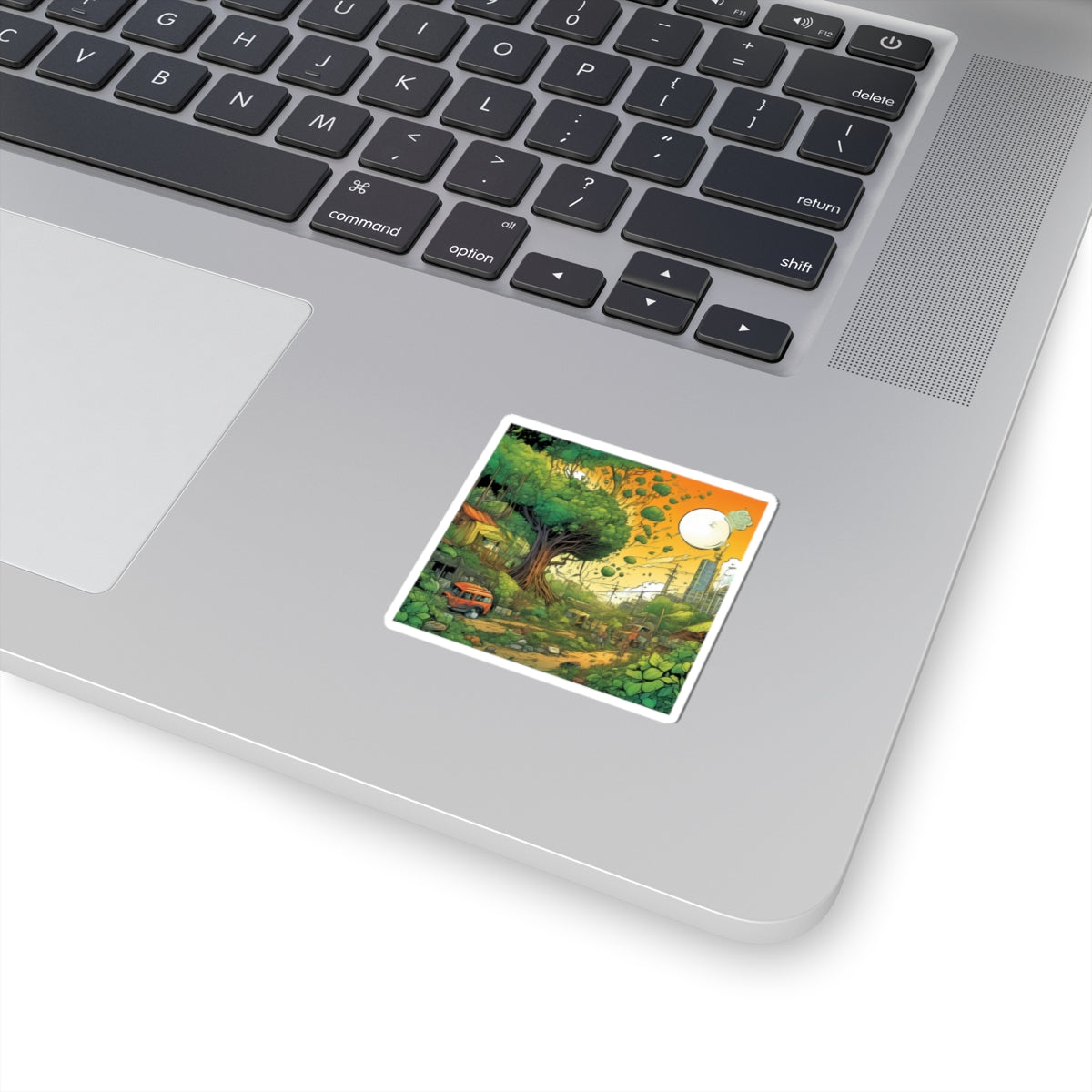Cottage Road Landscape Nature Gift Art Sticker