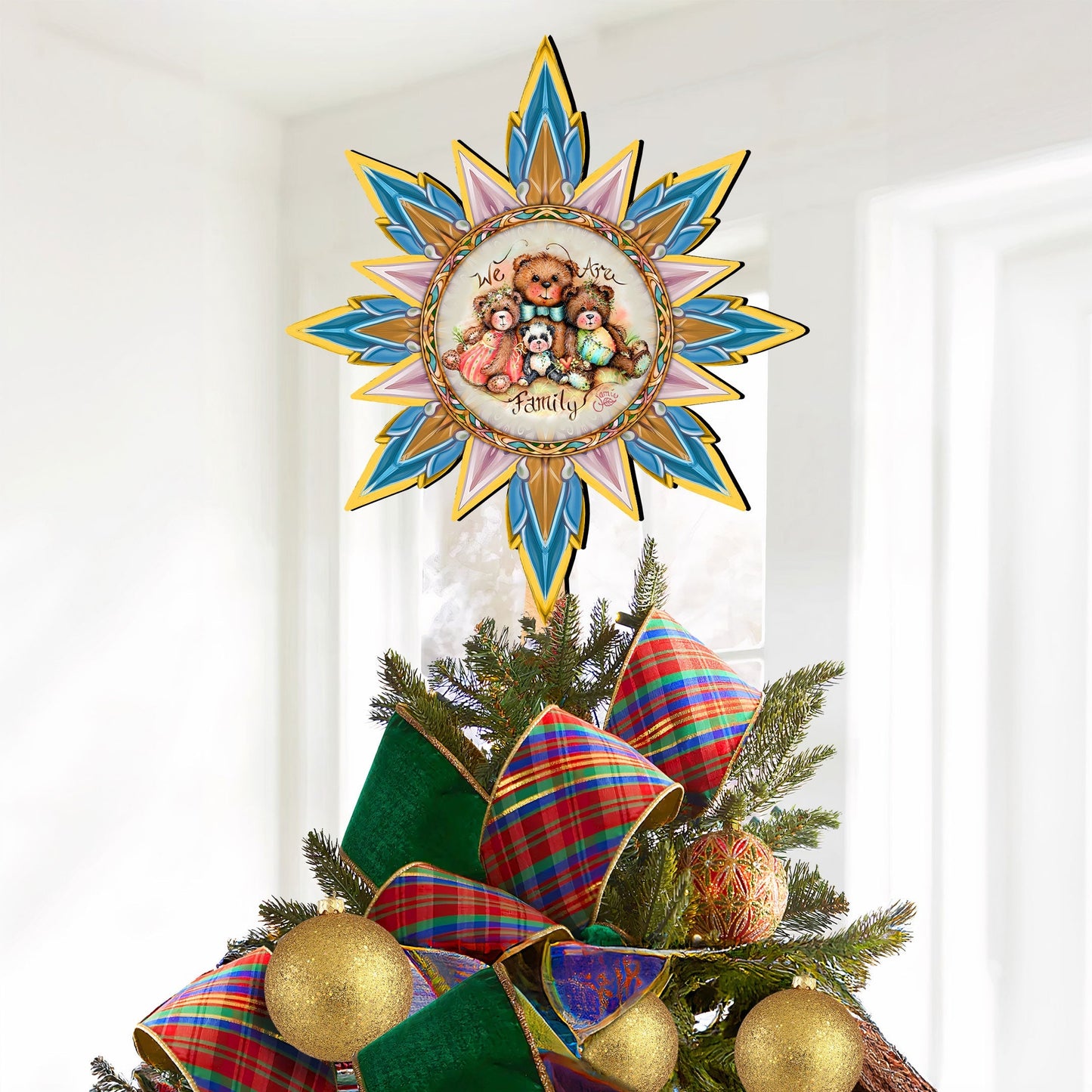 We Are the Family Tree Topper Wooden Decor by Jamie Mills-Price - Christmas Decor - 89520-MP