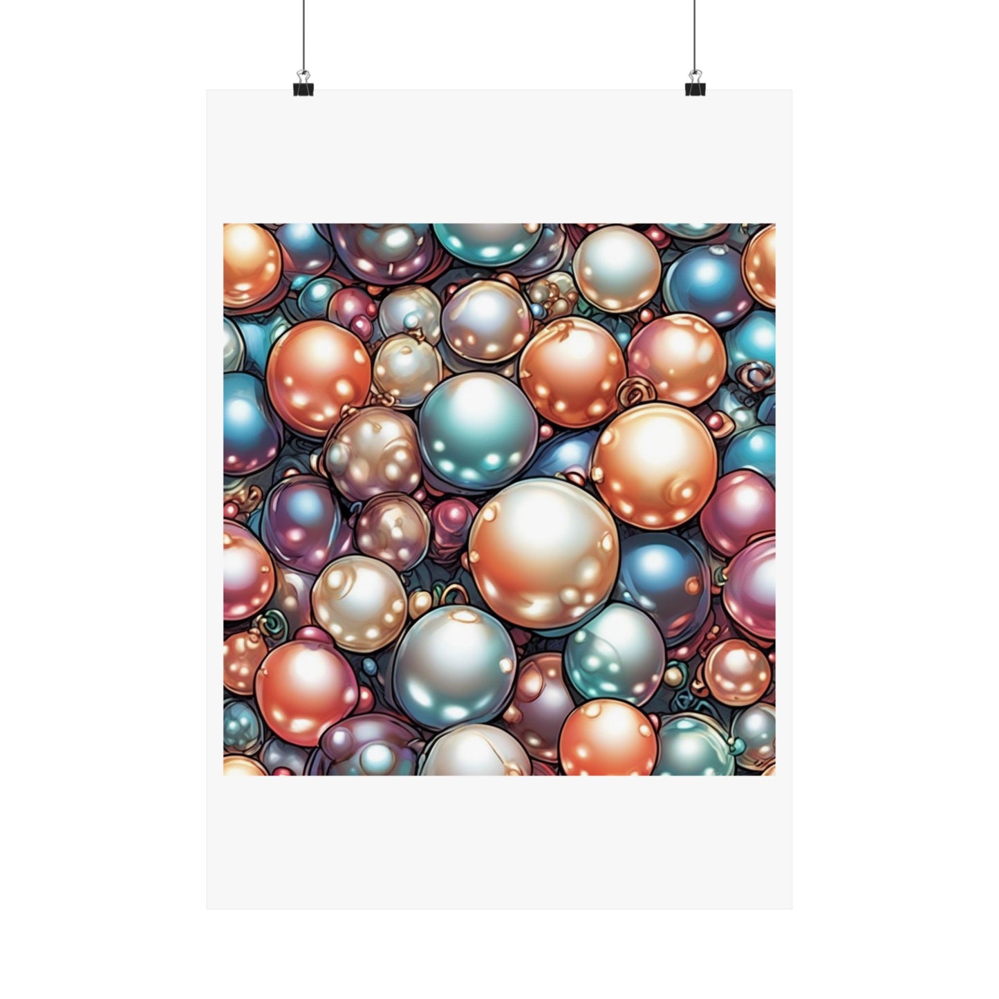 Glossy Orb Marble Abstract Gift Art Poster