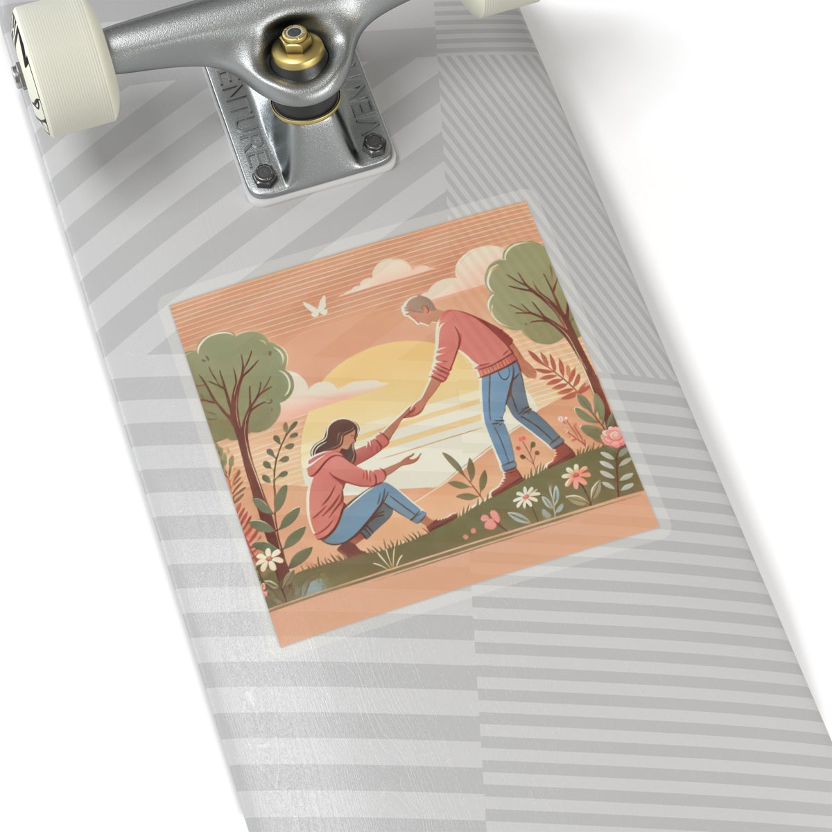 Helping Hands Sunset Garden Sticker