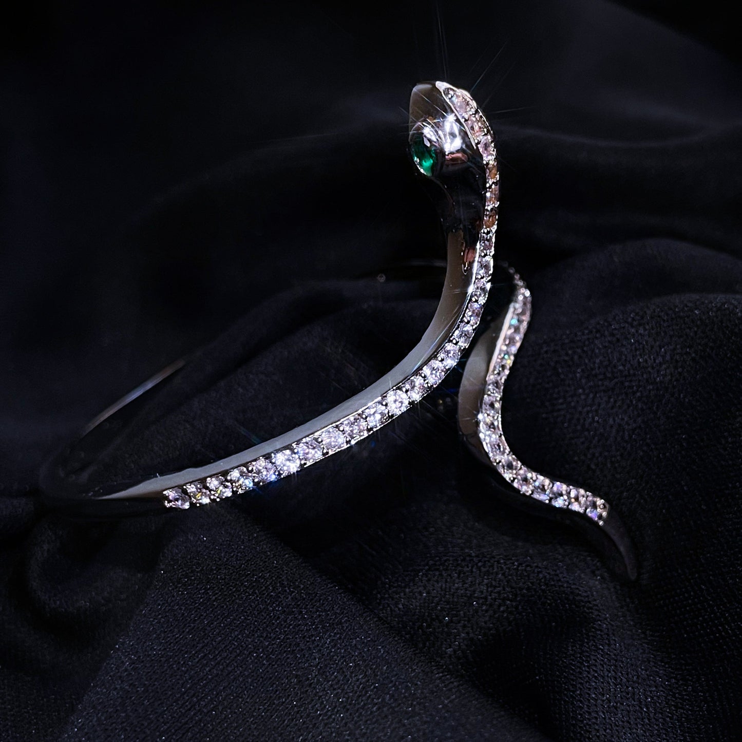 Crystal Snake Bangle Bracelet